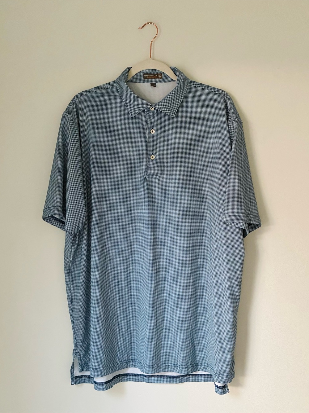 Peter Millar Summer Comfort Performance Polo Shirt Blue Size L